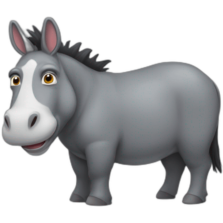 Combination of donkey and hippo. emoji