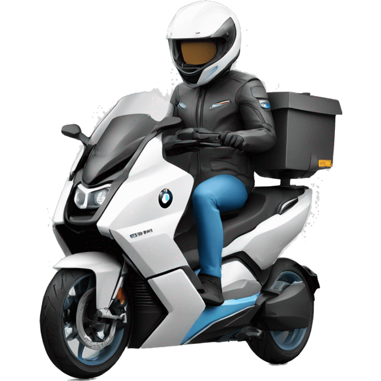 futuristic DELIVERY moto vehicle covered car driver bike bmw c1 bmwc1 emoji