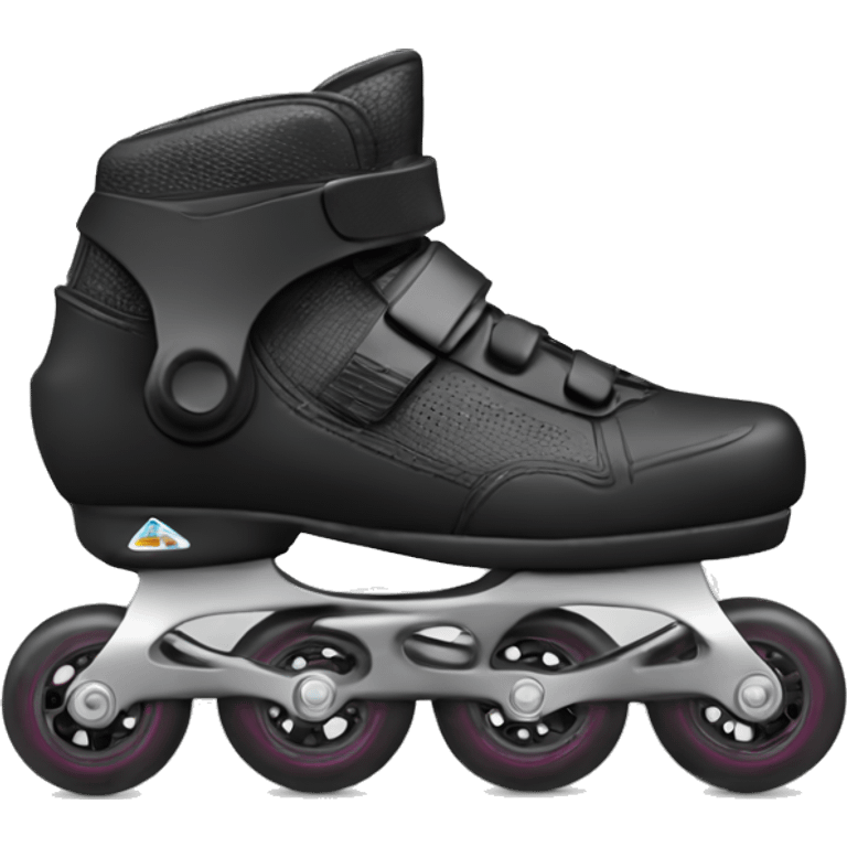 a black rollerblade inline skate emoji