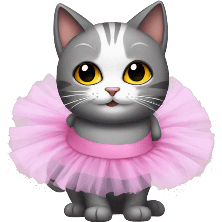 A cat with a tutu emoji