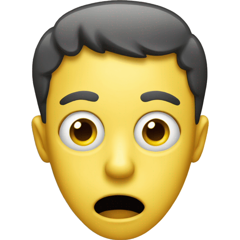 A yellow face with open (non-smiling) eyes and a hand over the mouth, used to convey shock or surprise. emoji