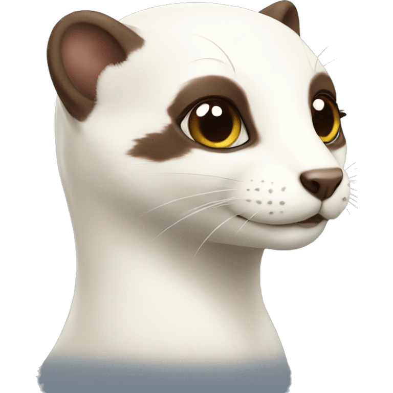 white female stoat emoji