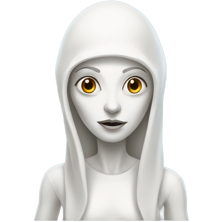 a white alien woman full body emoji