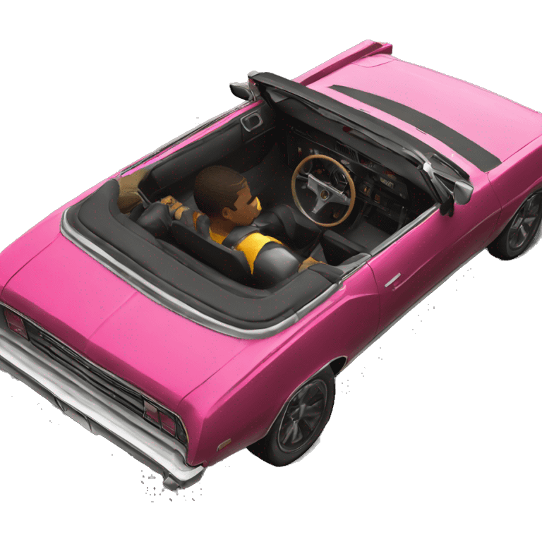 a bandit from GTA rides in a convertible emoji