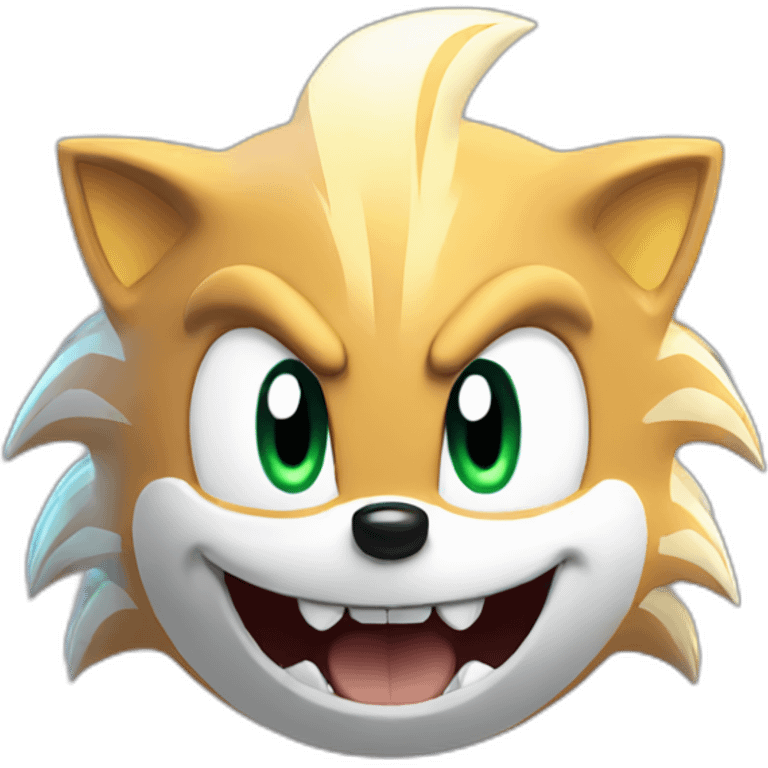 Sonic The hedgehog with teeth emoji