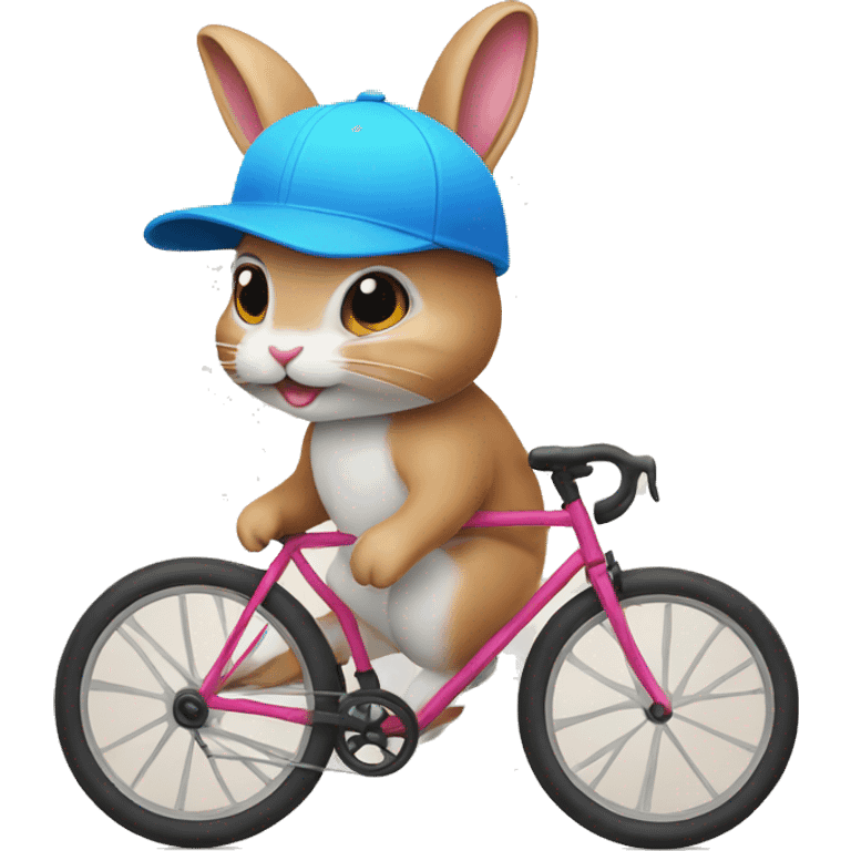 Bunny in cycling hat emoji