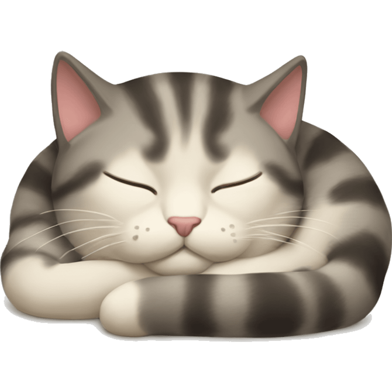 a cat sleeping emoji