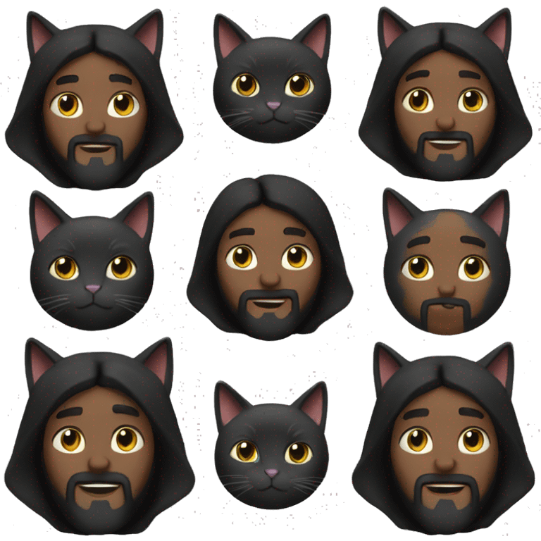 Jesus if he was a black cat emoji