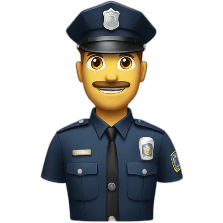 A police man drink beer emoji