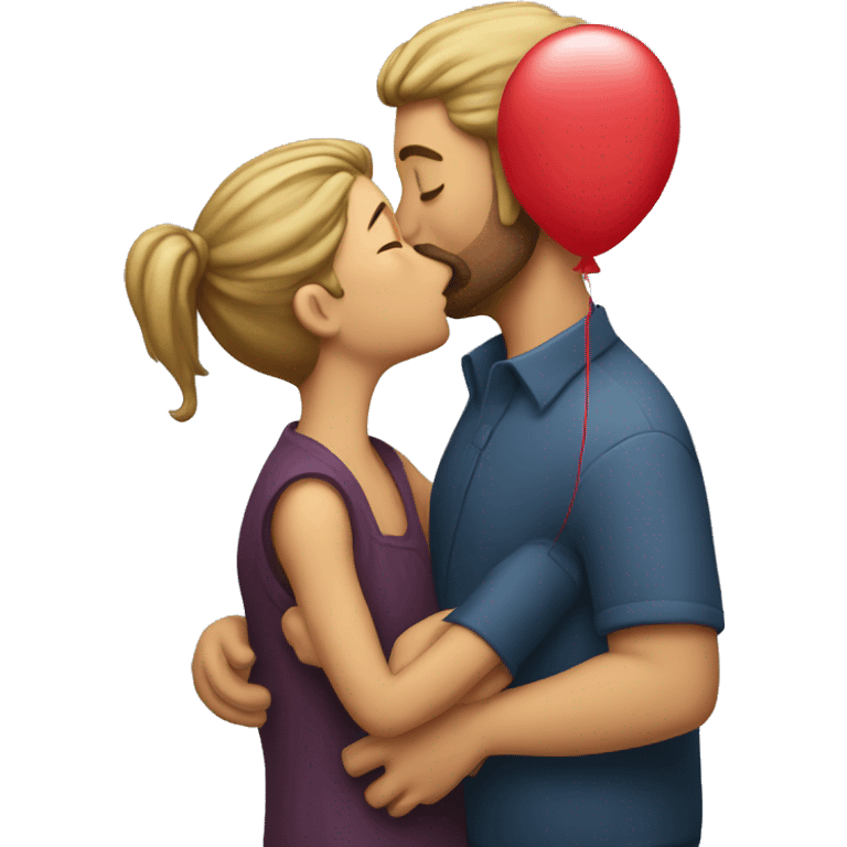 Man kissing a balloon  emoji