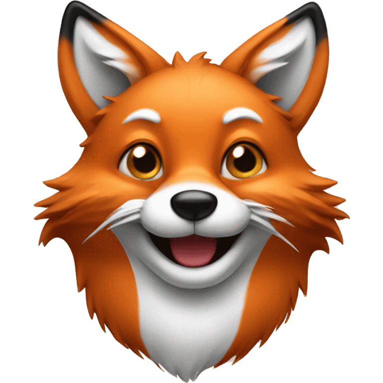 fox wearing a moustache and winking emoji