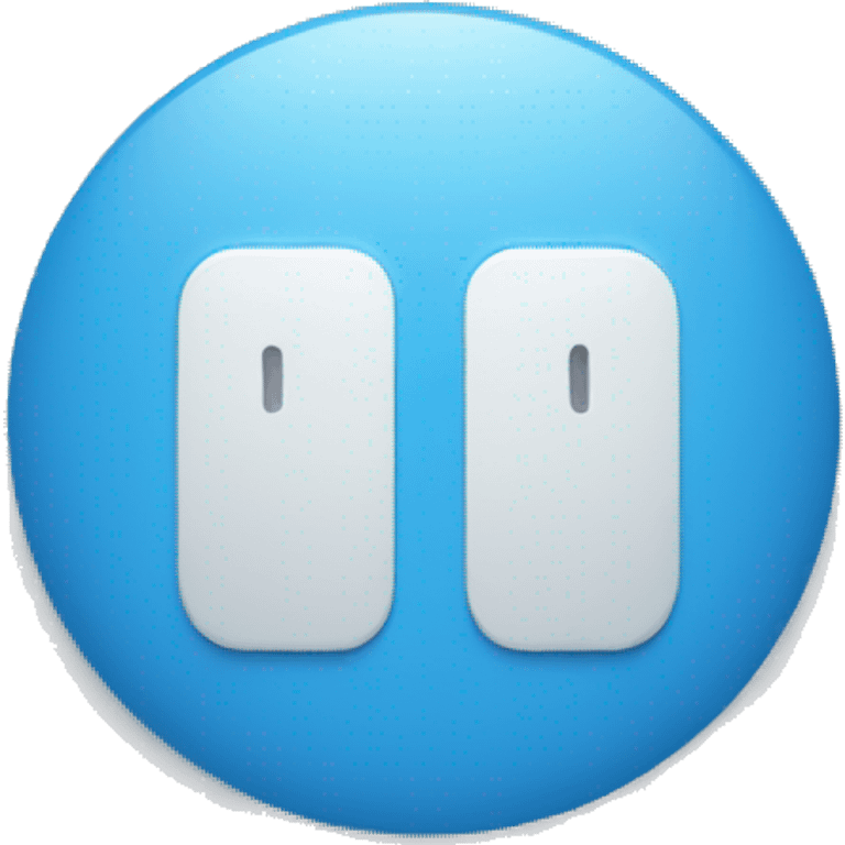 Blue Button with written low in white emoji