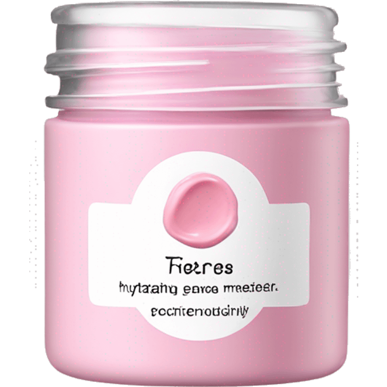 hydrating pink cream pot with label emoji