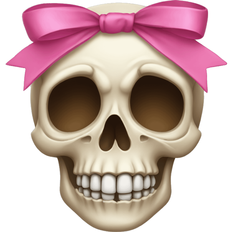 Skull with a pink bow emoji