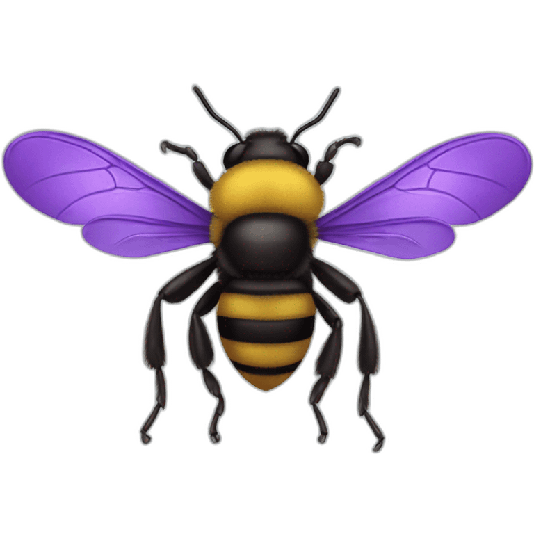 Poisonous purple bee emoji