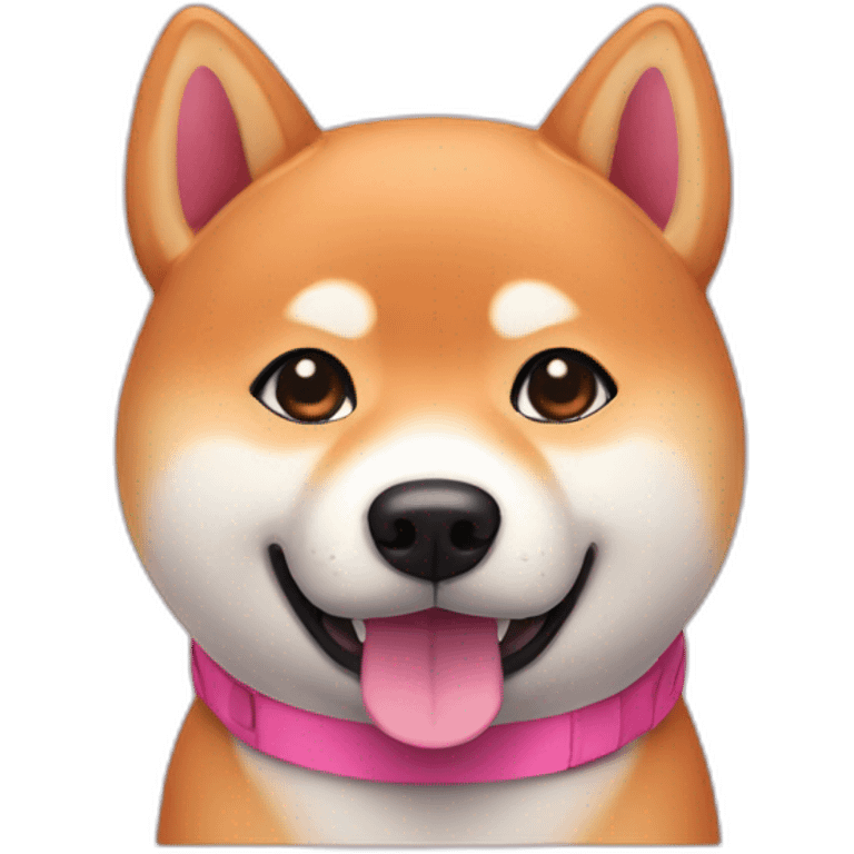 Pink shiba inu emoji