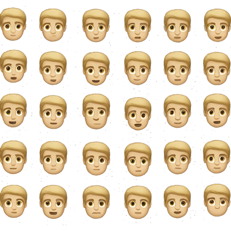 blond hair, male, brown eyes, hey emoji