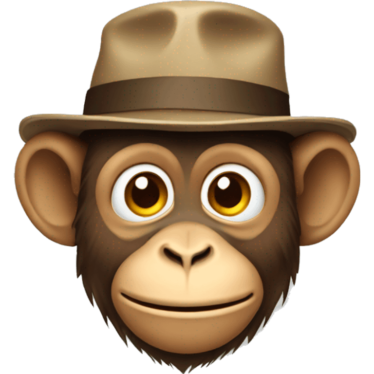 Monkey wearing hat emoji