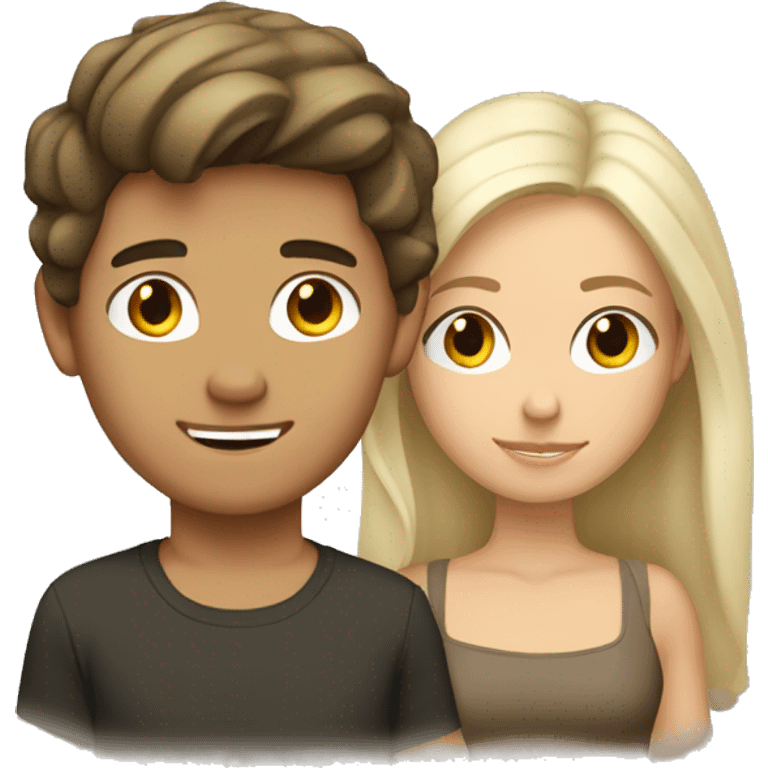 White blond boy with tan Mexican brunette girl emoji