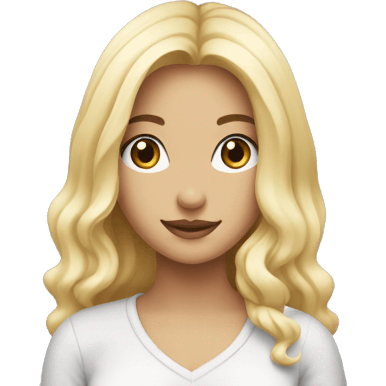 ragazza bionda e magra emoji