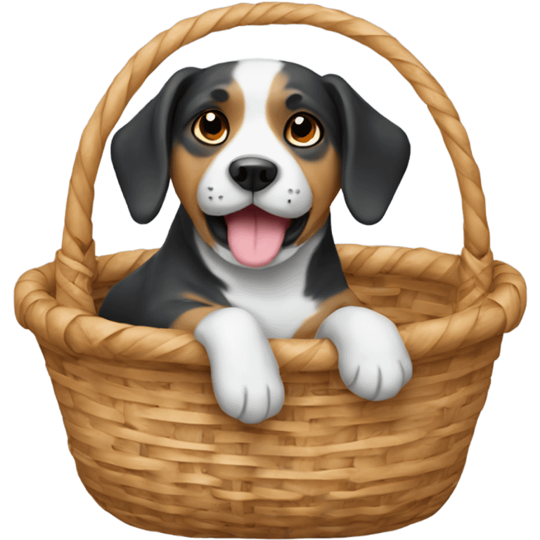 Dog in a basket emoji