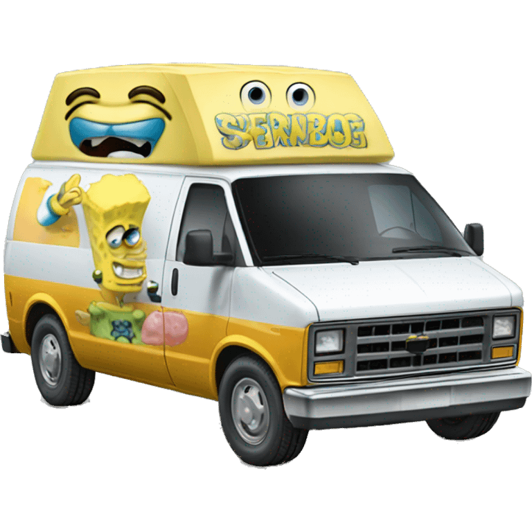 Premium SpongeBob 1985 Chevy Astro delivery van  emoji