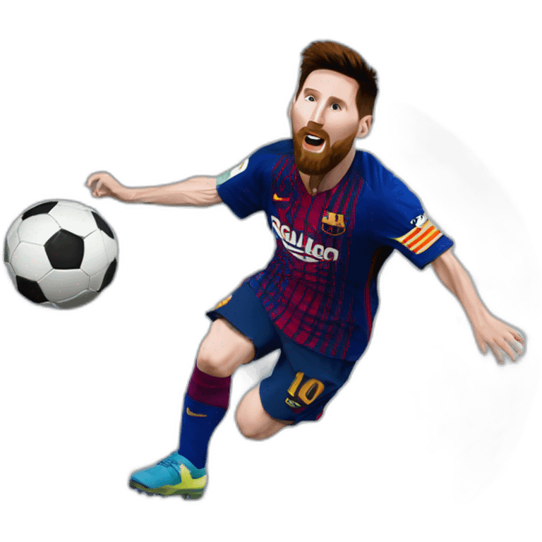 messi jumping on the moon emoji