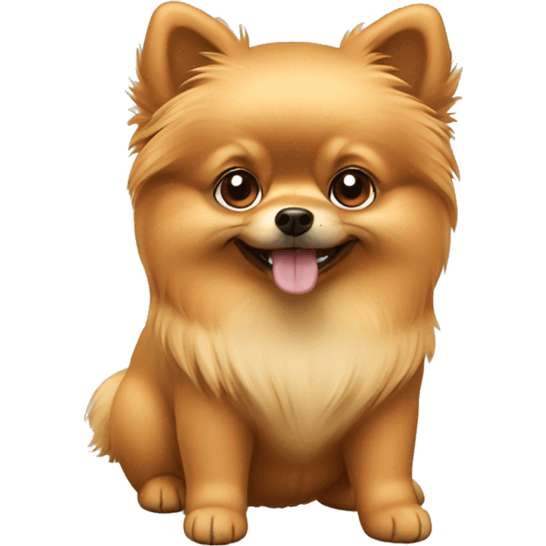 Light caramel Pomeranian dog  emoji