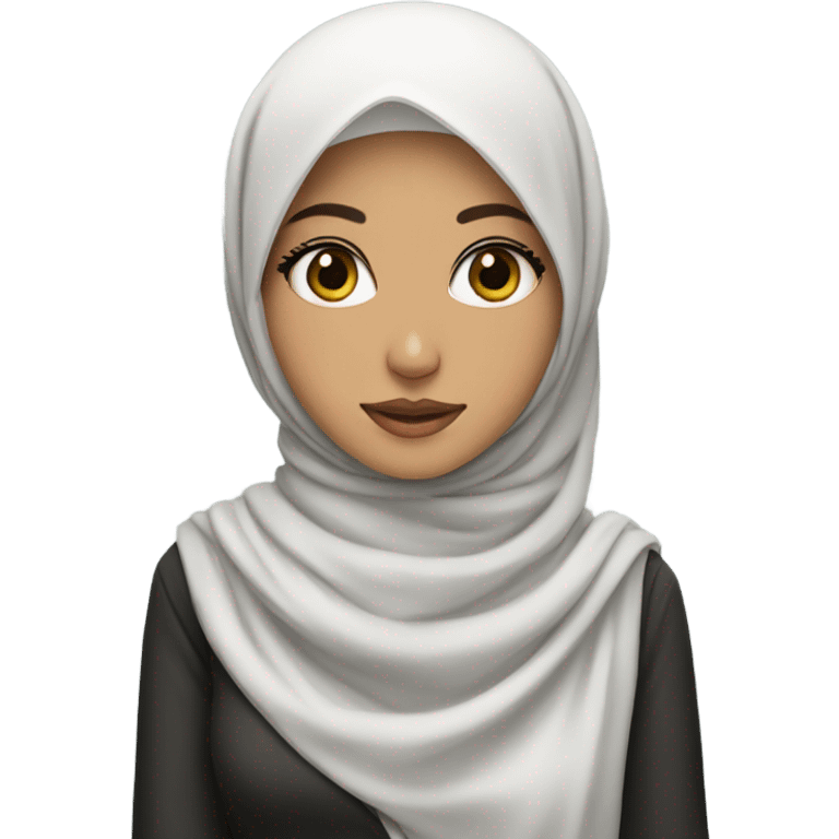 Sudi Arabic girl with hijab style K-pop emoji