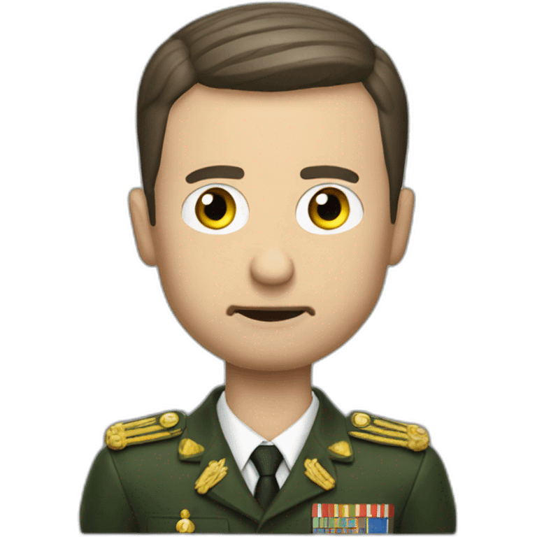 President Zelensky shoots himself with a machine gun emoji