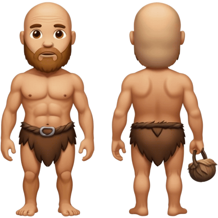 Bald caveman body emoji