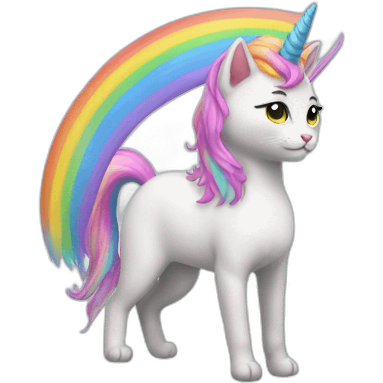 Rainbow cat unicorn happy emoji