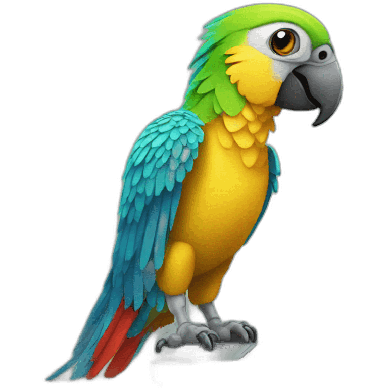 coding-parrot-with-laptop emoji