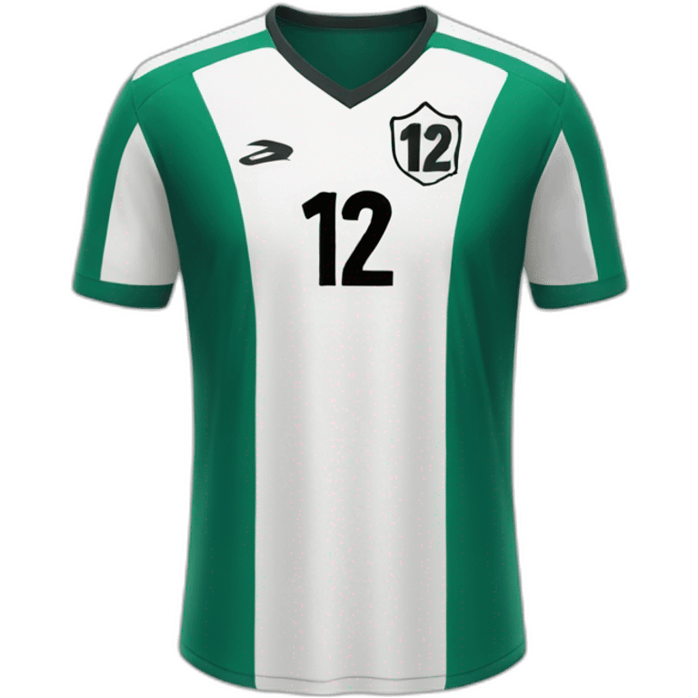 Soccer shirt with number 12 emoji