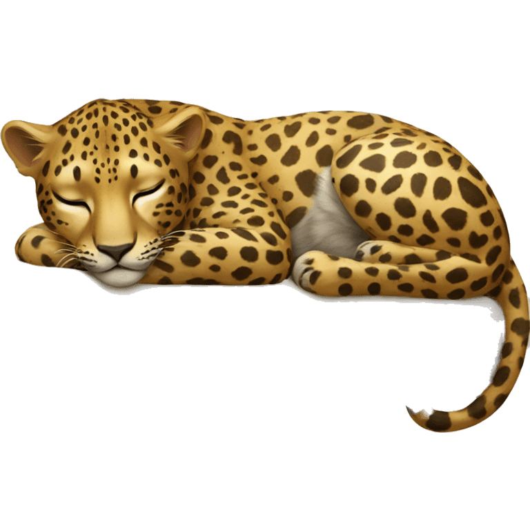 Leopard sleeps emoji