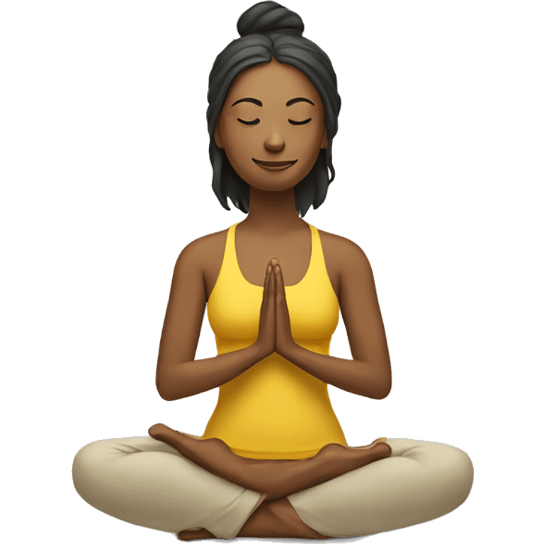 yellow lotus yoga pose emoji