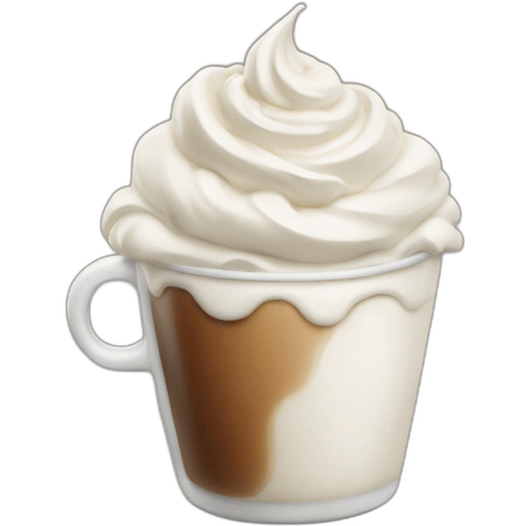 coffee with whipped cream  emoji