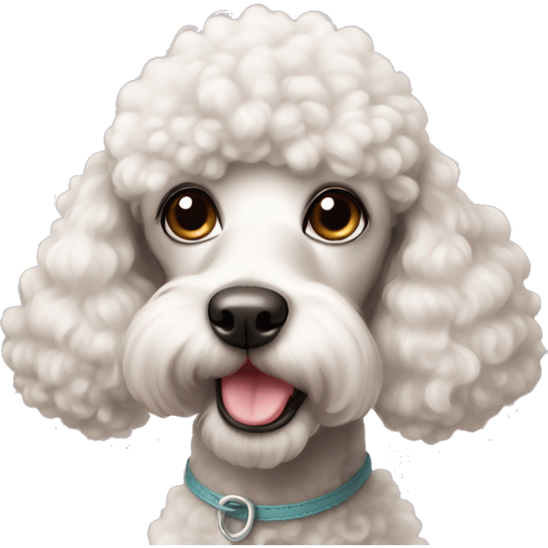 cute french poodle emoji