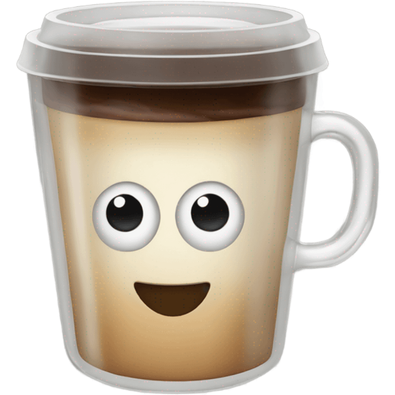 Coffee in a clear cup emoji