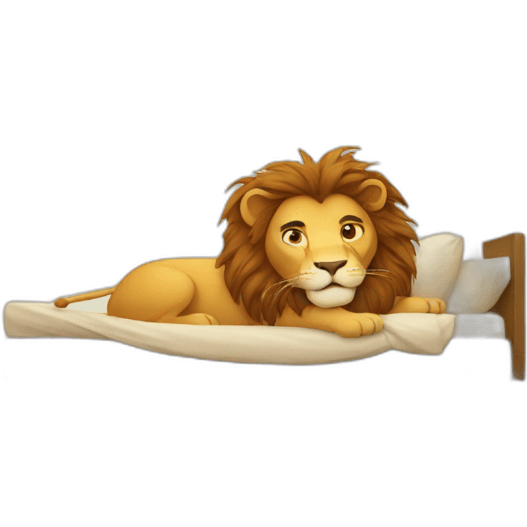 Lion waking up emoji