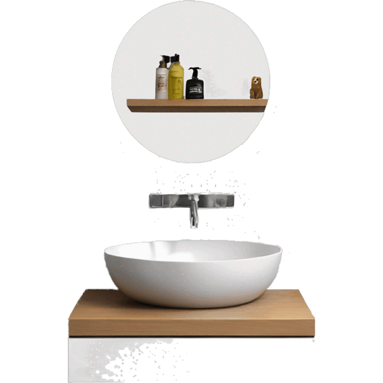 One wash basin modern front emoji