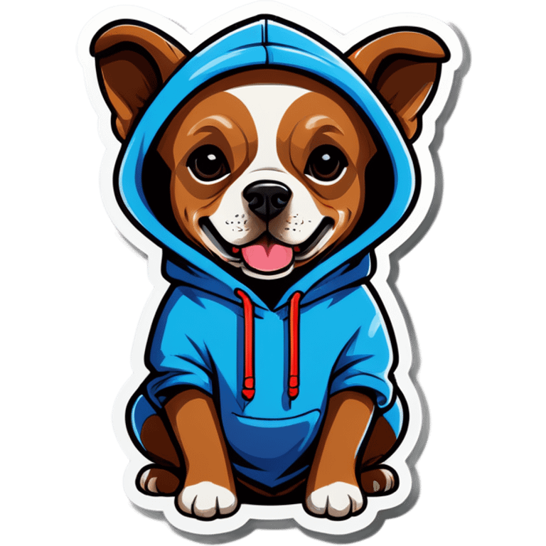 Dog wearing hoodie  emoji