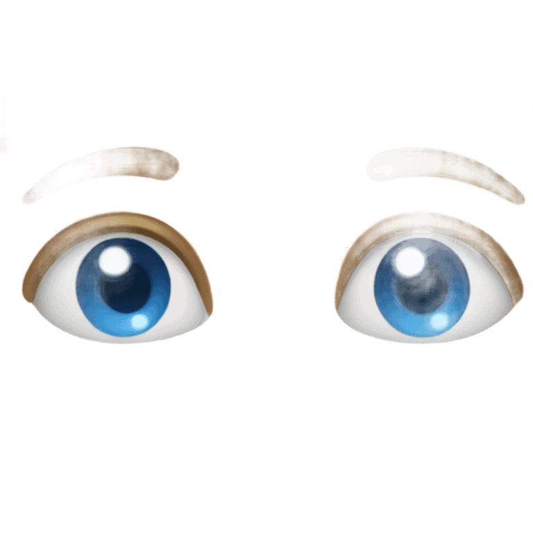 pair of blue eyes looking around emoji