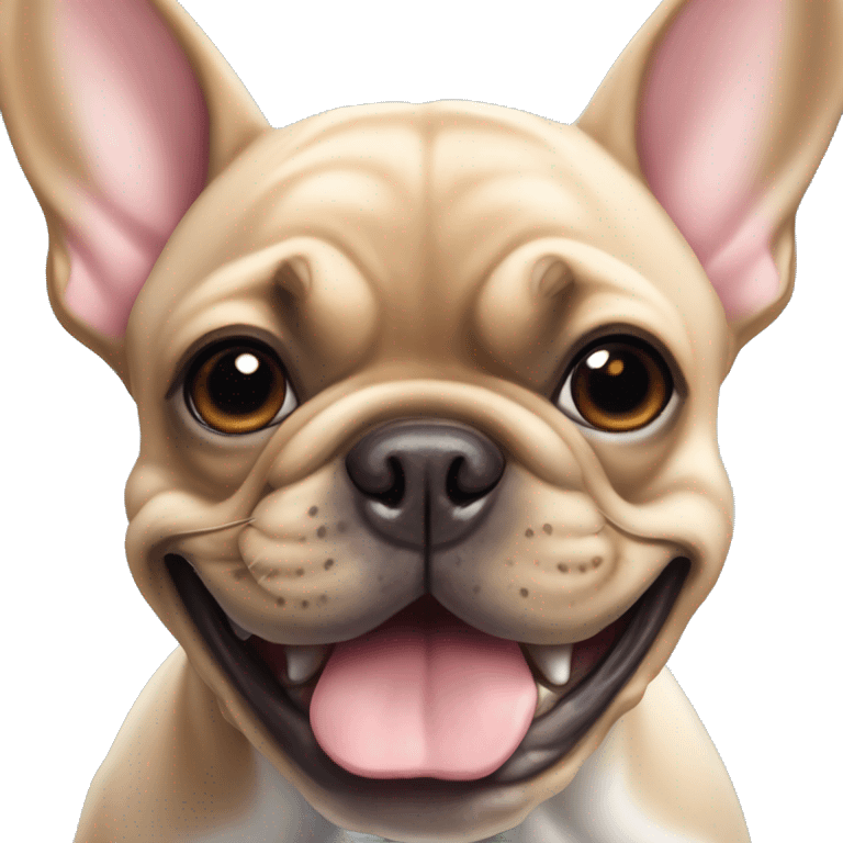  Fawn french bulldog showing shark teeth emoji