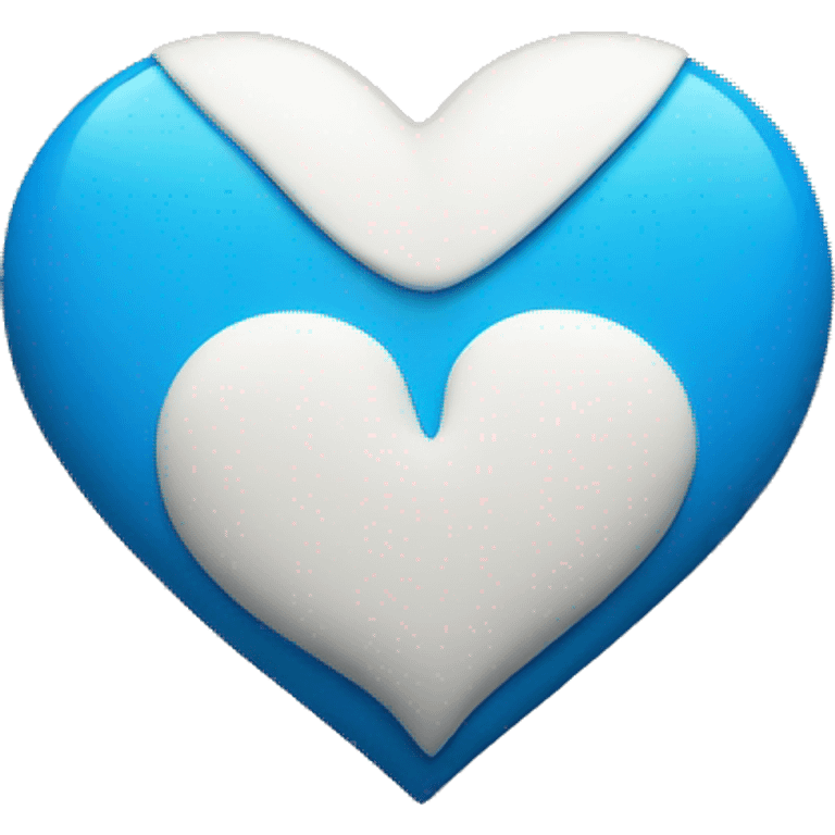 A  blue heart with another heart inside emoji