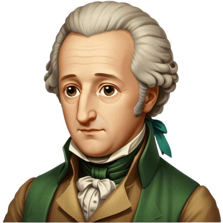 Cinematic Realistic Johann Wolfgang von Goethe Portrait Emoji, depicted as an intellectual literary giant with a thoughtful gaze and refined attire, rendered with detailed textures and warm classical lighting that captures his enduring literary influence. emoji