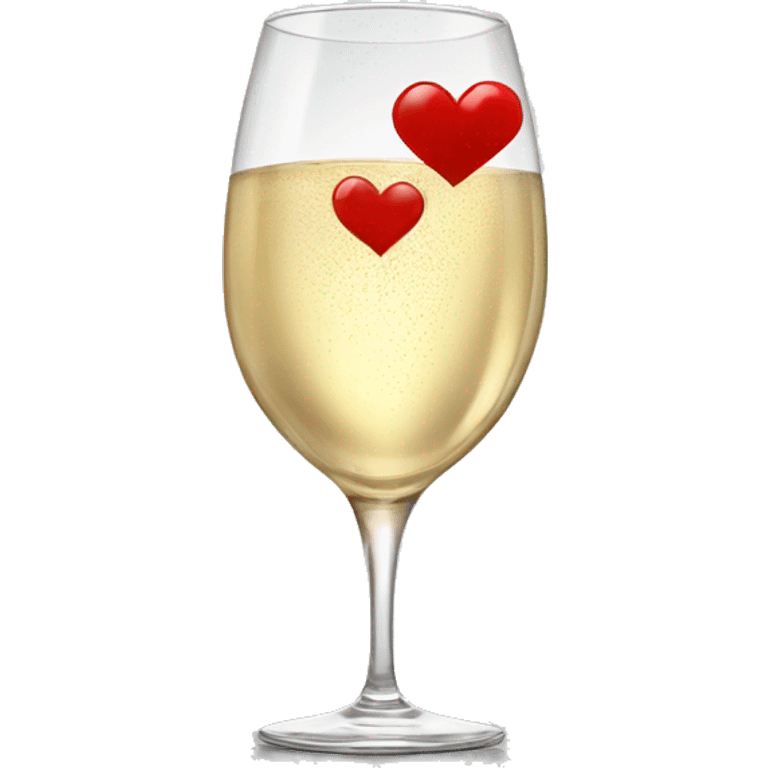 Red heart with champagne glass inside  emoji