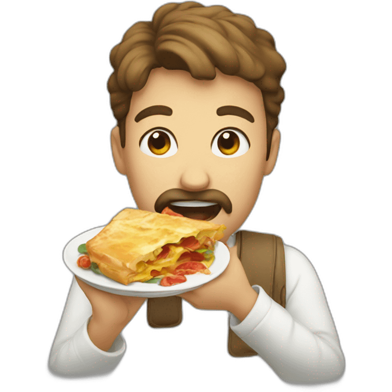 Hungry person in italy emoji