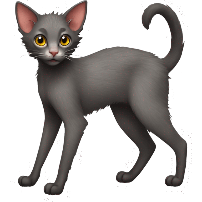 Lykoi Cat full body emoji