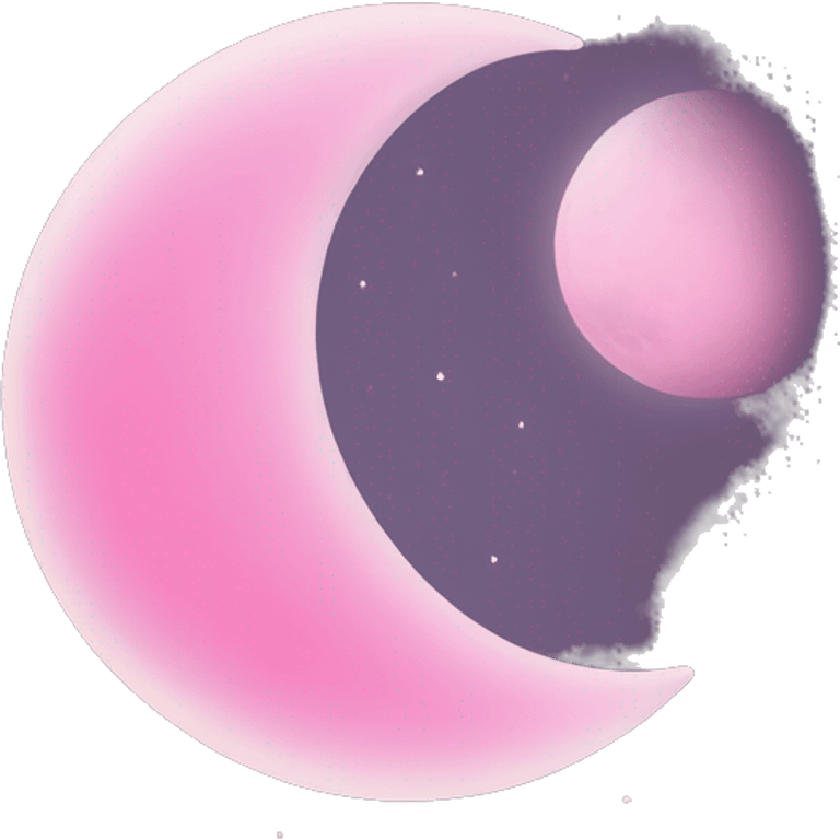 A pink moon emoji